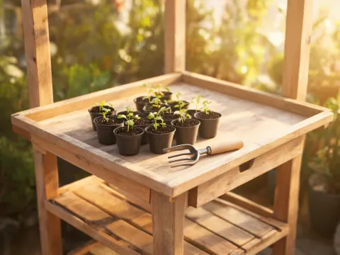 Nursery container workbench